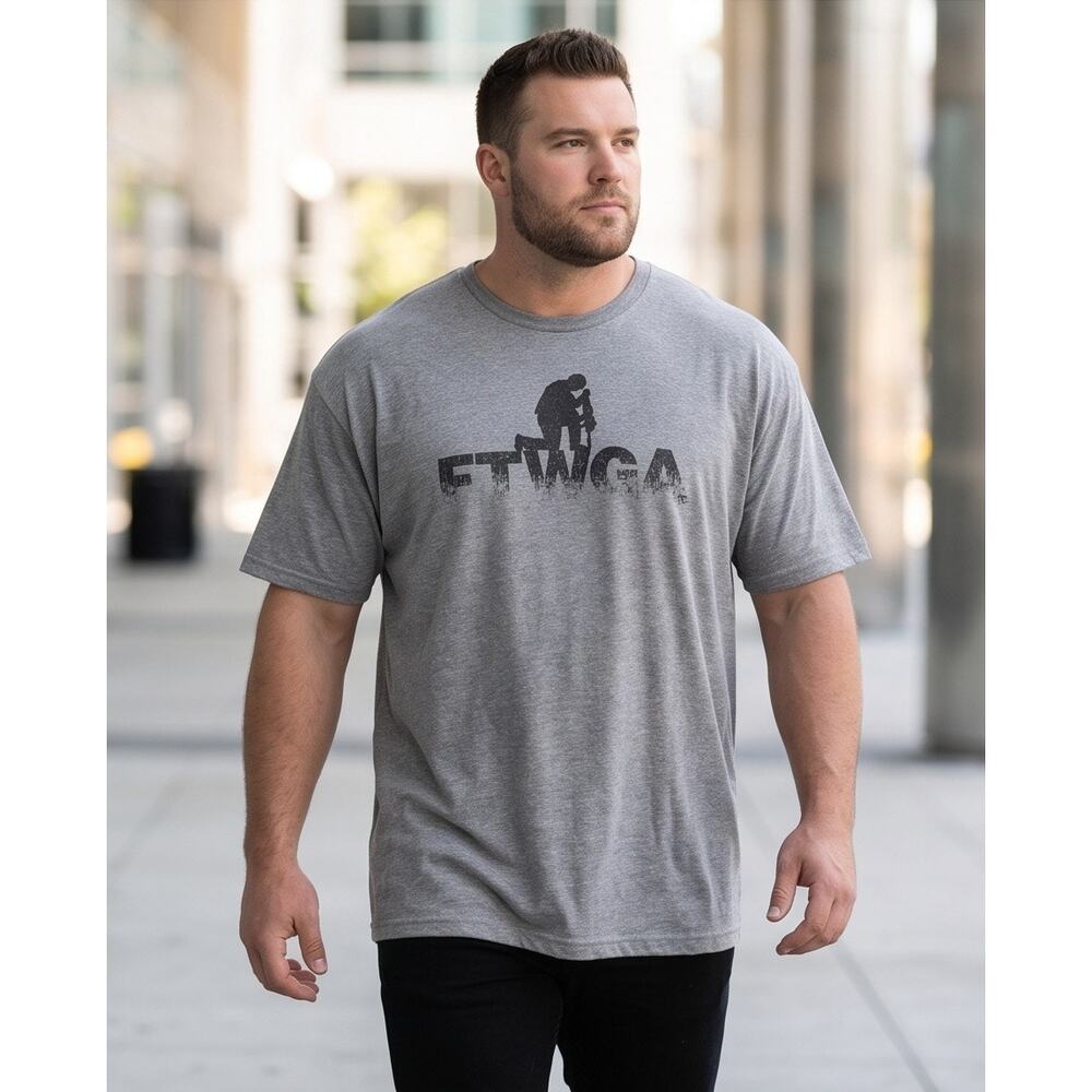 Chive Tee FTWGA for Those Who Gave All Graphic T-Shirt Gray 3XL